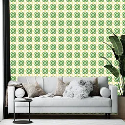 British Terminal White & Green Abstract Self-Adhesive Wallpaper-image-96