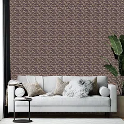 British Terminal Brown Abstract Printed Wallpaper-13