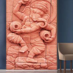 999Store Red Dancing Lord Ganesha Mural Wallpaper-image-90