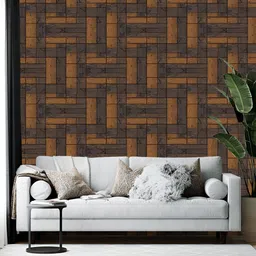 British Terminal Brown Abstract Printed Self-Adhesive Wall Sticker-image-38
