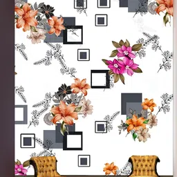 Aura White & Grey Printed Self-Adhesive 3D Wallpaper-picture-4