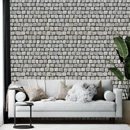 British Terminal Grey & Black Abstract Printed Self Adhesive Wallpaper-image-37