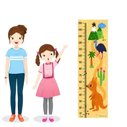 WENS Mustard Yellow Always Brave Printed Height Chart Wall Sticker-image-33