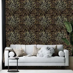 British Terminal Black & Yellow Printed Multipurpose Use Wallpaper-picture-51