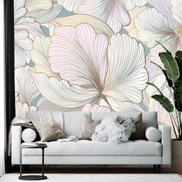 British Terminal Blue & Brown Abstract Printed Wallpaper-28