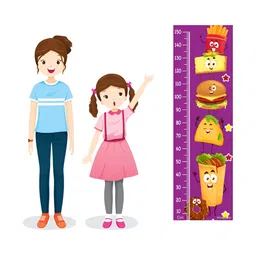 WENS Mustard Yellow & Purple Foodie Paradise Printed Height Chart Wall Sticker-image-31