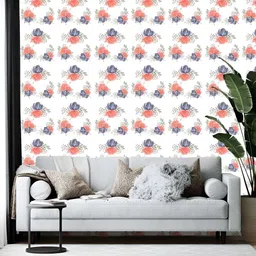 British Terminal Purple & White Abstract Printed Self-Adhesive Wall Sticker-image-71