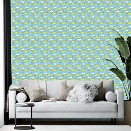 British Terminal Blue Printed Self-Adhesive Wallpaper-image-96