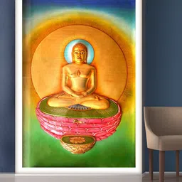 999Store Orange Meditating Buddha Mural Wallpaper-image-90