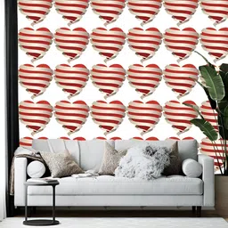 British Terminal White & Red Printed Self-Adhesive Wallpaper-image-66