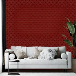 British Terminal Maroon Printed Self-Adhesive Wall Paper-27