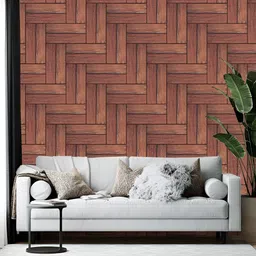 British Terminal Brown Abstract Printed Self Adhesive Wall Sticker-43