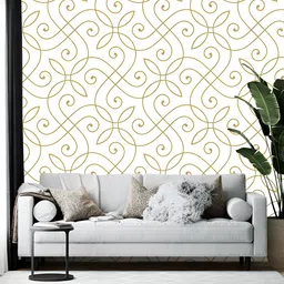 British Terminal White & Beige Abstract Printed Self-Adhesive Wall Sticker-image-47