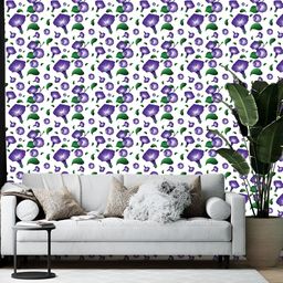 British Terminal White & Violet Printed Self-Adhesive Wall Sticker-83