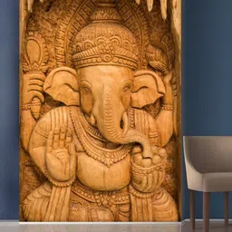999Store Brown Lord Ganesha Self-Adhesive Mural Wallpaper-image-56