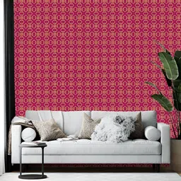 British Terminal Pink & Yellow Printed Self-Adhesive Wallpaper-image-57
