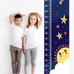 WENS Kids Navy Blue Conventional Print Height Chart Wall Sticker-image-29