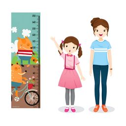 WENS Orange & Brown Animal Ride Printed Height Chart Wall Sticker-image-10