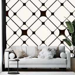British Terminal White & Black Printed Multipurpose Use Vinyl Wallpaper-24
