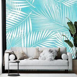 British Terminal Blue Printed Abstract Printed Self-Adhesive Wallpaper-45