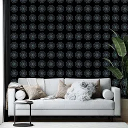 British Terminal Black & Blue Printed Multipurpose Use Vinyl Wallpaper-image-76