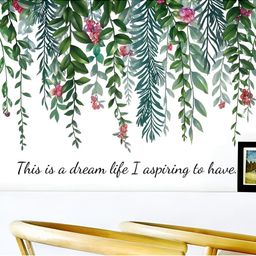 Asian royal White & Green 3D Floral Printed Self Adhesive Wall Sticker-image-76