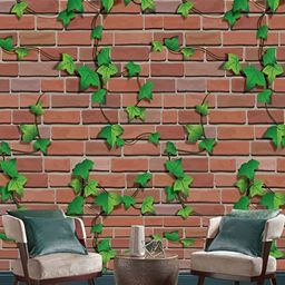 Asian royal Red & Green 3D Floral Printed Self Adhesive Wall Sticker-picture-8
