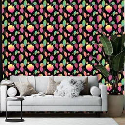 British Terminal Black & Pink Abstract Printed Self-Adhesive Wallpaper-picture-18