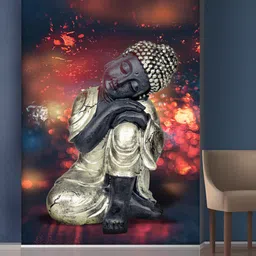 999Store Gold-Toned & Black Buddha Self-Adhesive Mural Wallpaper-image-67