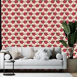 British Terminal Pink & Green Floral Printed Self-Adhesive Wallpaper-image-56