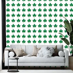 British Terminal White & Green Floral Printed Self-Adhesive Wallpaper-picture-49