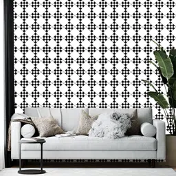British Terminal White & Black Geometric Printed Self-Adhesive Wallpaper-51