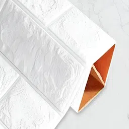Kuber Industries White 5 Pieces Self Adhesive Waterproof 3D Wallpapers-47