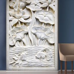999Store White Flowers & Leaves Mural Wallpaper-image-46