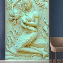 999Store White Lady & Flowers Mural Wallpaper-image-51