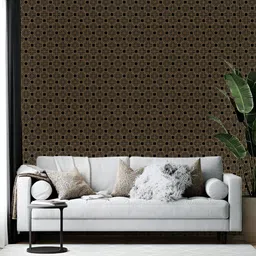 British Terminal Brown & Beige Geometric Printed Wall Sticker-25