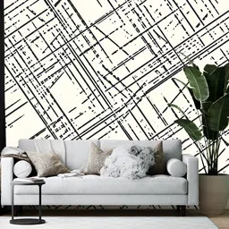 British Terminal White Abstract Printed Wall Paper-picture-3