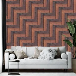 British Terminal Brown & Grey Printed Self-Adhesive Wallpaper-40