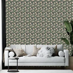 British Terminal Green & Grey Abstract Printed Self-Adhesive Wallpaper-7