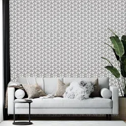 British Terminal White & Grey Abstract Printed Wall Sticker-10