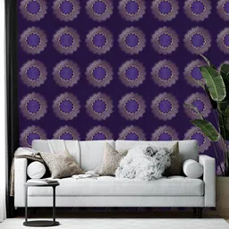 British Terminal Blue & Purple Abstract Printed Self-Adhesive Wall Paper-55