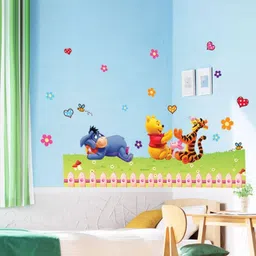Jaamso Royals Yellow & Red Winnie The Pooh Printed Self Adhesive Wall Sticker-picture-35