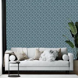 British Terminal Teal Blue & White Printed Self-Adhesive Wall Sticker-52