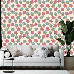 British Terminal Pink & Green Printed Self-Adhesive Wall Sticker-image-81