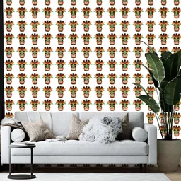 British Terminal White & Brown Abstract Printed Self Adhesive Wallpaper-12