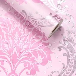 Aura Pink & Grey 3D Printed Self Adhesive Wall Sticker-image-44