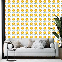 British Terminal Yellow & White Printed Self-Adhesive Wall Sticker-image-81