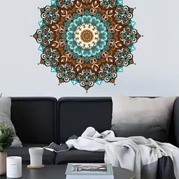 Asian royal Brown & Blue Printed Self Adhesive Wall Sticker-picture-13