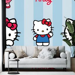 British Terminal Blue & Red Printed Self Adhesive Wall Sticker-picture-21