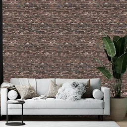 British Terminal Brown Printed Self-Adhesive Wallpaper-image-48